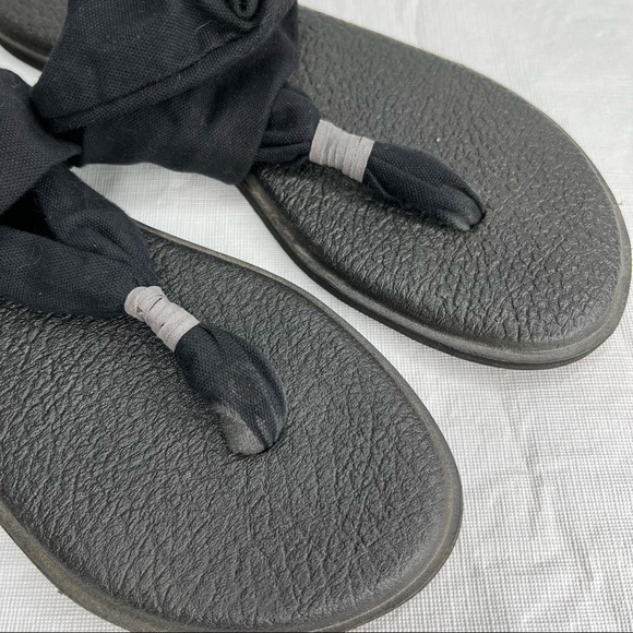 Sanuk Yoga Sling Black Sandals - Picture 8 of 9